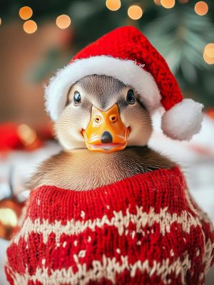 Feestelijke Eend in de Kerstsfeer!