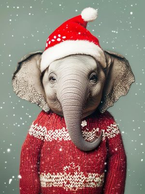 Gezellige Olifant voor de Feestdagen