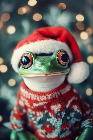 Feestelijke Kikker in Kerstsfeer!