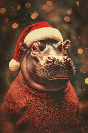 Hippo in Kerstsfeer!