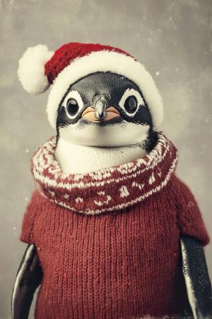 Stijlvolle Pinguïn in de Feeststemming!