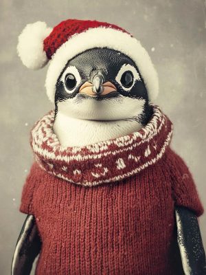 Schattige Kerstpinguïn!