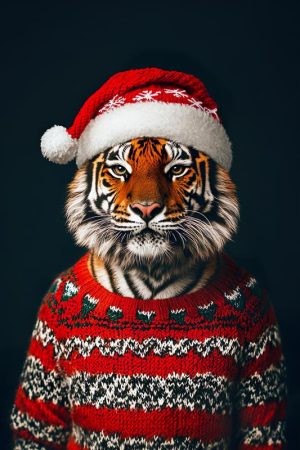 Feestelijke Tijger in Kerstsfeer!