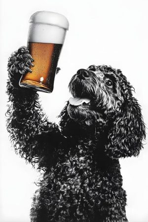 Proost! Wat een vrolijke hond!