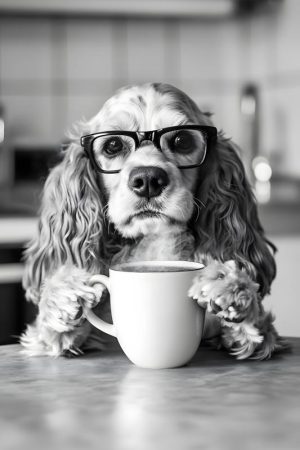Slimme Hond met Koffie
