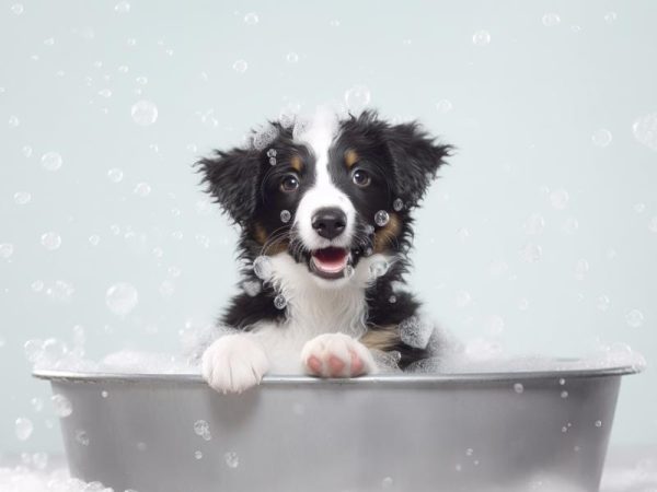 Schattige Puppy in Bad!
