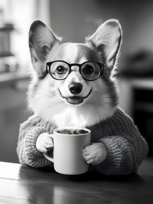 Cozy Corgi Moment