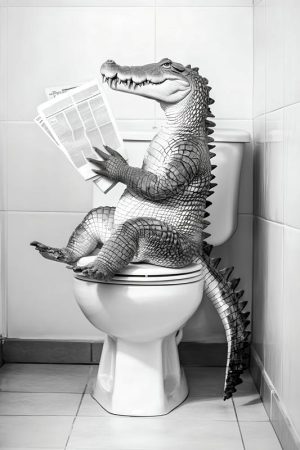 Een Krokodil op de WC!