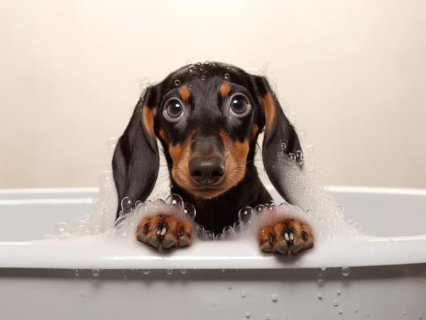 Schattige Bad-Hond!