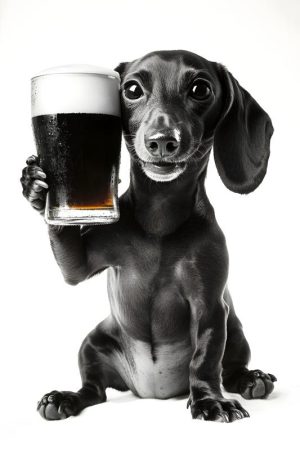 Proost met deze schattige teckel!