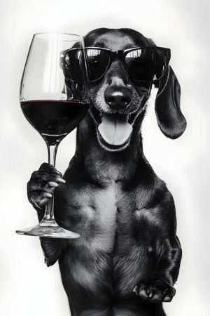 Proost, schattige hond!