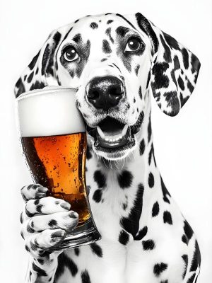 Blije Dalmatiër met Bier!