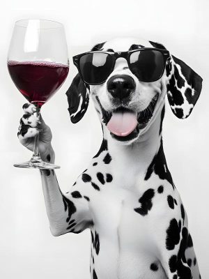Feestelijke Dalmatiër met Wijn!