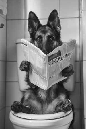 Achter het nieuws met een hond!