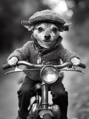 Chique Chihuahua op de Fiets!