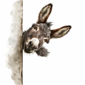 Grappige Donkey Die Kijkt!