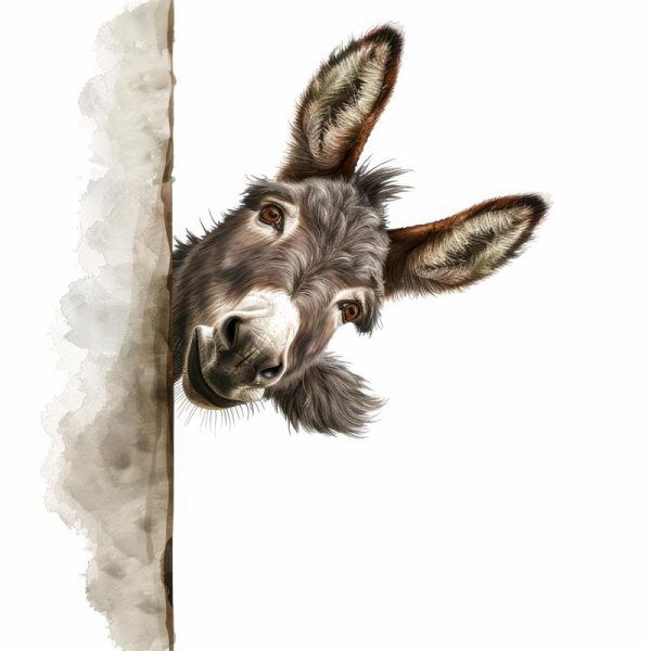 Grappige Donkey Die Kijkt!