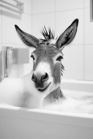 Zomaar een douche voor je ezel!