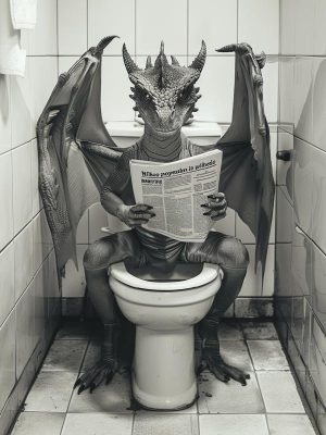De Drakenlekker in de WC!
