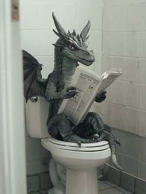 Juffrouw Drakenpoep op de Wc