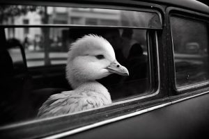 Stijlvolle Eend in de Auto
