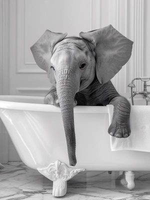 Ontspannen Olifant in Bad!