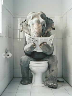 Leuke Lezer: Olifant op de Toilet
