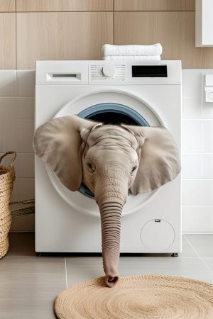 Schattige Wasbeer-Elk