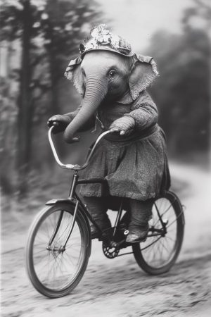 Fietsen met een olifant!