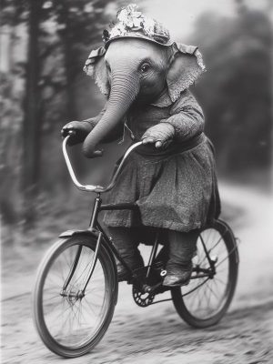 Fietsend Olifantje Vol Ongelofelijke Charme!