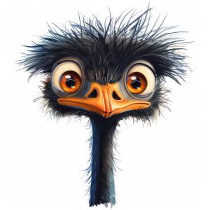 Schattige Struisvogel Vriendschap