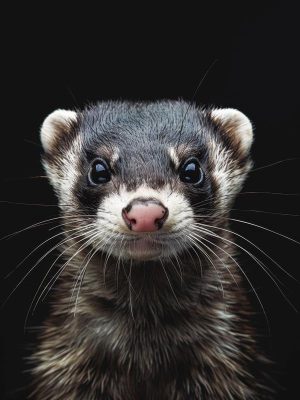Schattige Fretten Glimlach