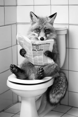 Slimme Vos op het Toilet!