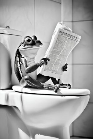 Leuke Kikker op de WC