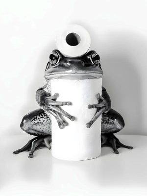 Frog met Toiletpapier
