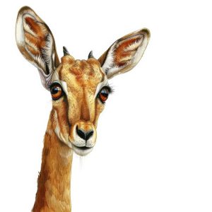 Schattige Giraffe in Huiskamerstijl