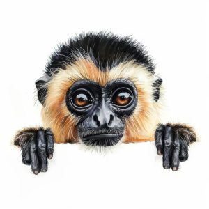 Knuffelige Apenkop
