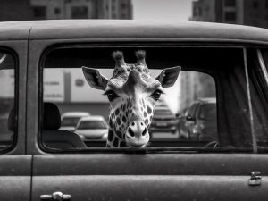 Giraffe op Stap