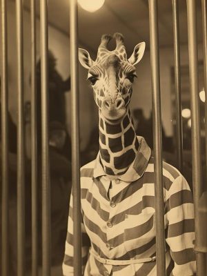Gekke Giraffe in Strepen!