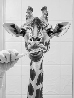 Gekke Giraffe in de Tandartsstoel!