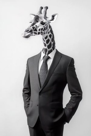 Giraffe in een Pak: Stijlvol en Uniek!