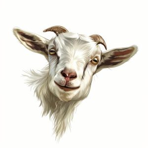 Schattige Geit met een Glimlach