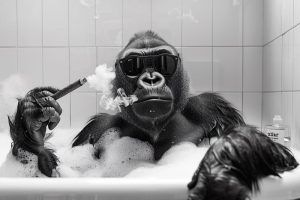 Chillen met een Gorilla