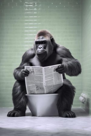 Gorilla op Het Toilet: Een Uniek Moment