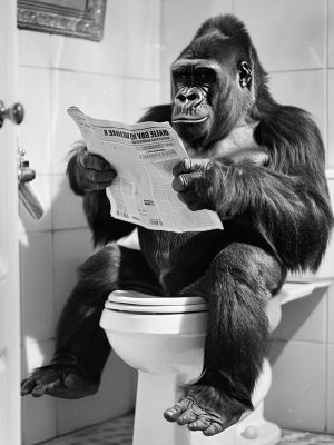 Leukste Gorilla in de Badkamer!