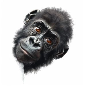 Kijk eens naar deze schattige gorilla!