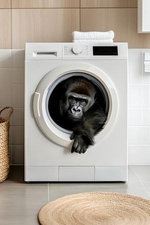 Gorilla in de wasmachine