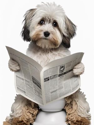 Honden met een Krant: Leestijd!