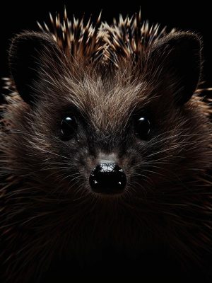 Schattige Egel Verborgen in het Donker