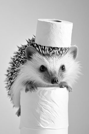 Schattige Egel Met Hoedje